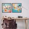 Stupell Industries Abstract Modern Tropical House 2 pc Framed Giclee Wall Art Set Design by Irena Orlov